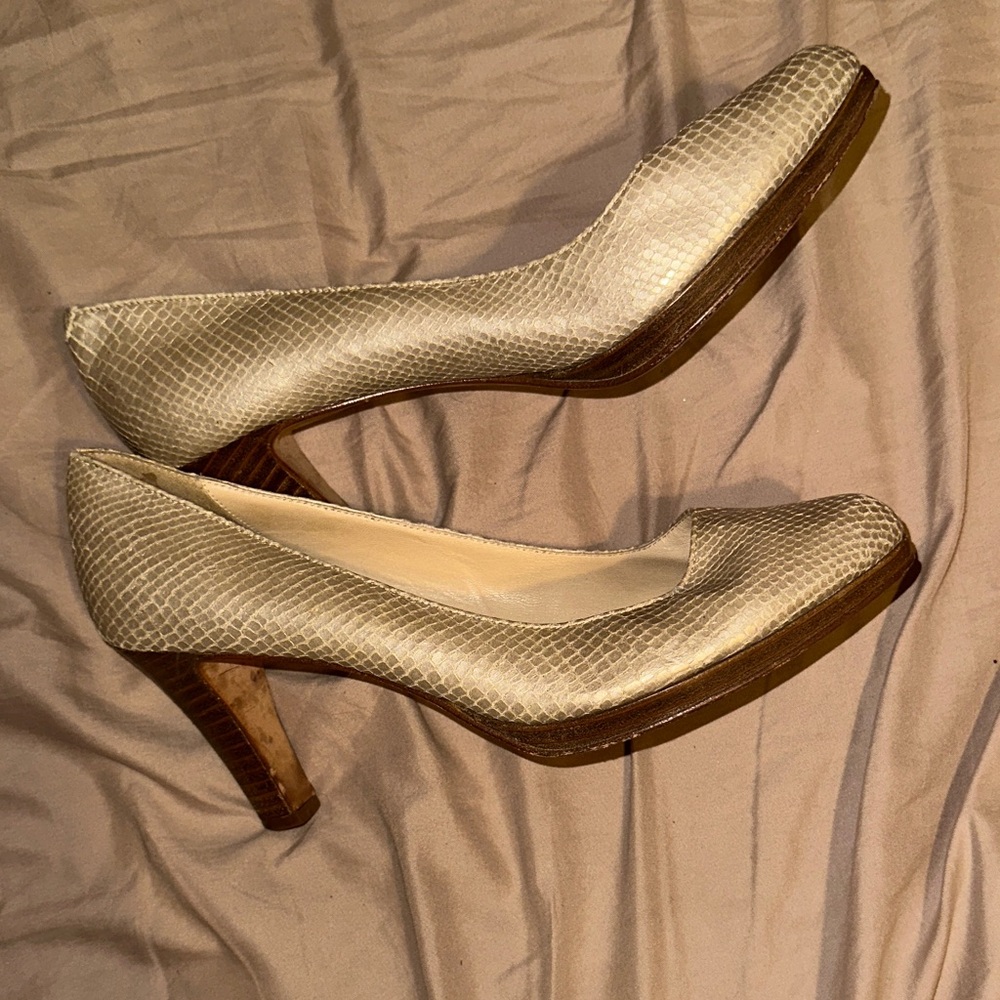 Cole Haan Metallic Gold Heels - Picture 7 of 7
